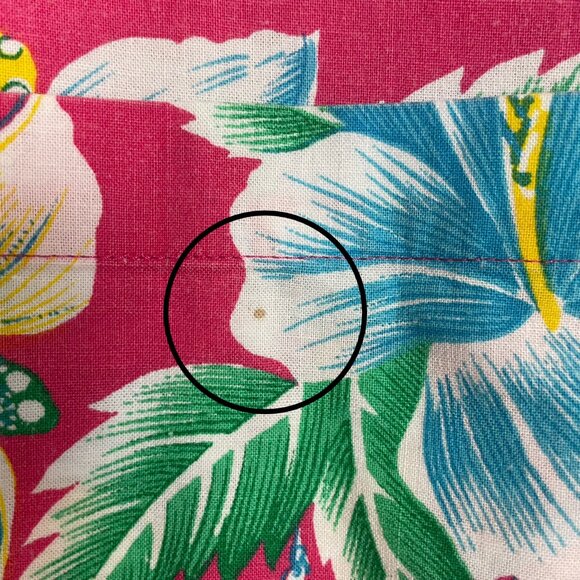 Vintage Hawaiian Shirt Bright Pink Tropical Floral Size Medium Vacation Funky - Picture 8 of 14